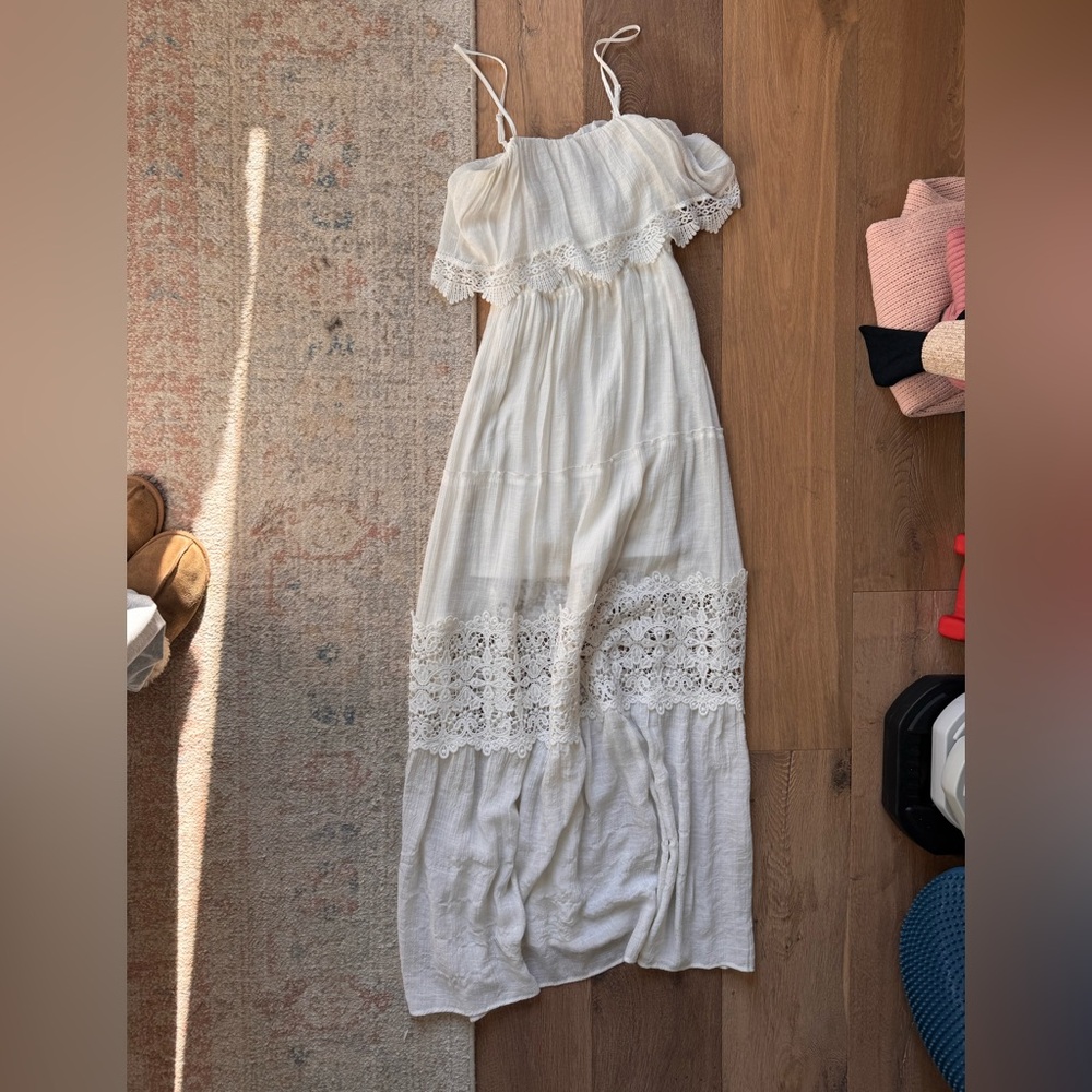 White Lace Maxi Dress